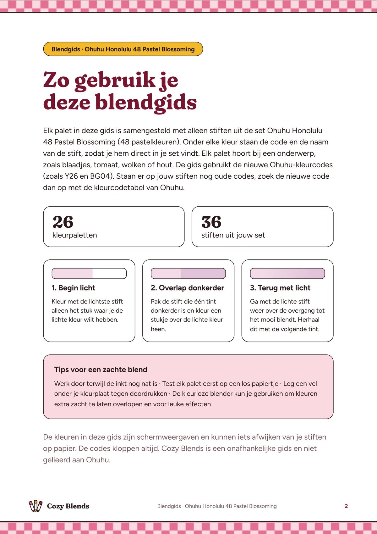 Blendgids Ohuhu 48 Pastel Blossoming set