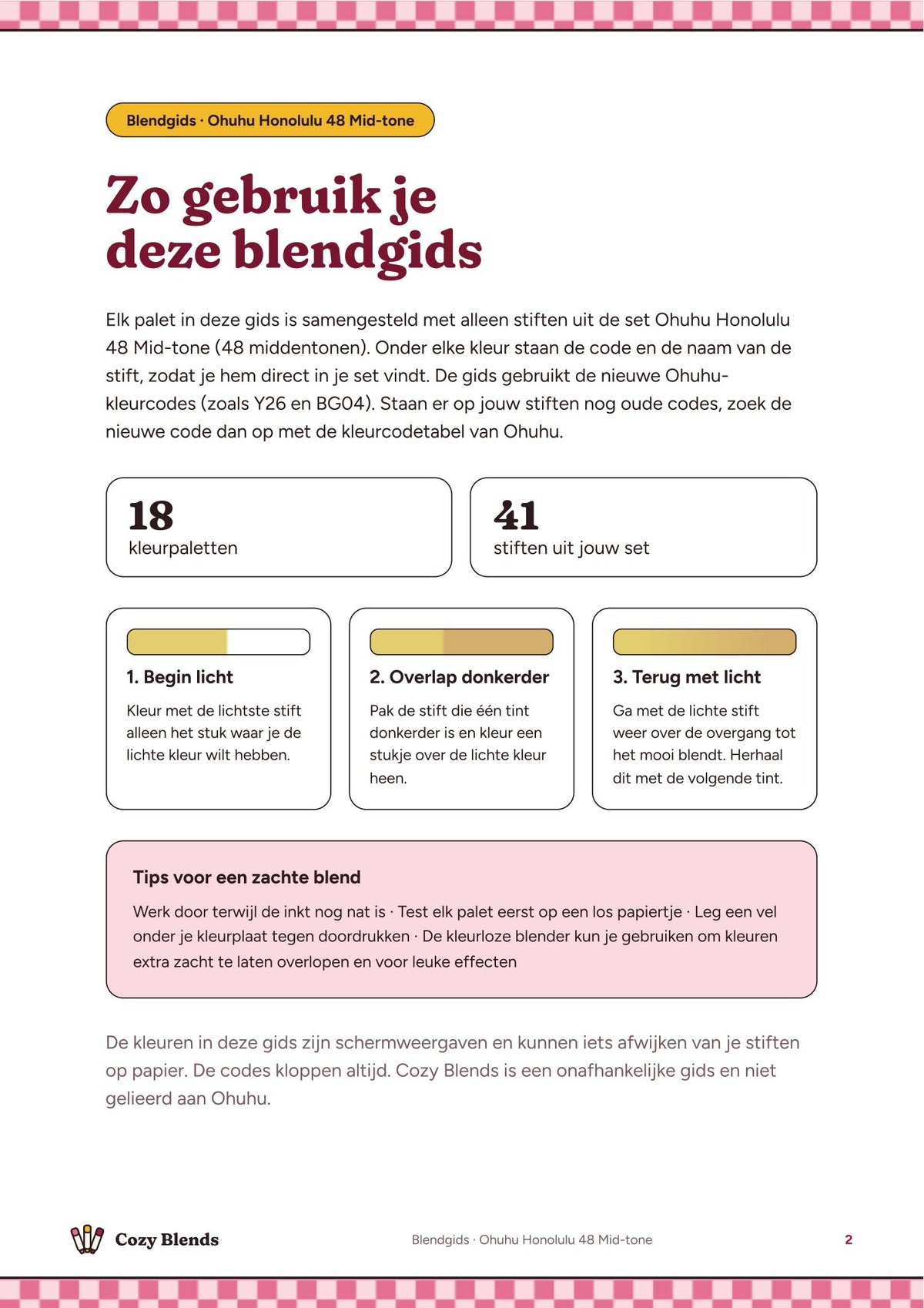Blendgids Ohuhu 48 Mid-tone set