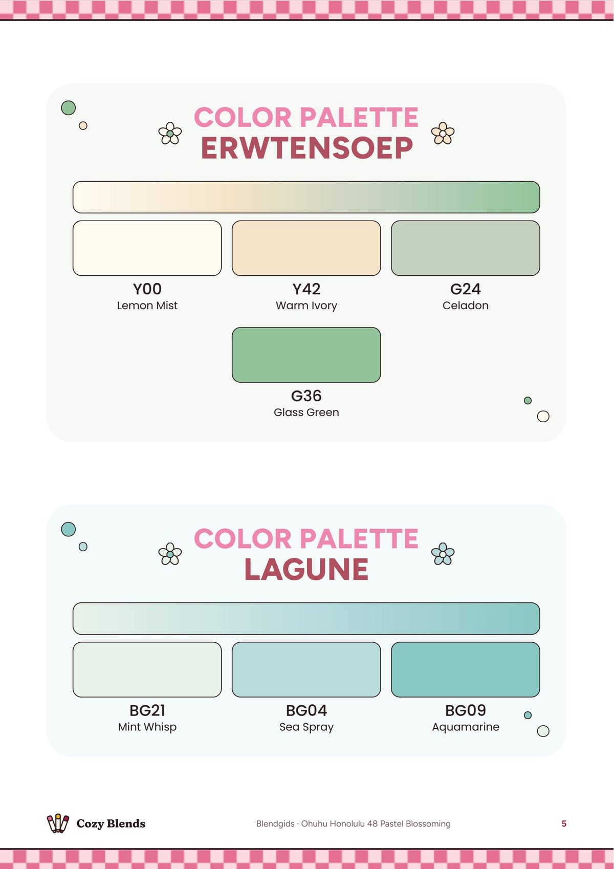 Blendgids Ohuhu 48 Pastel Blossoming set
