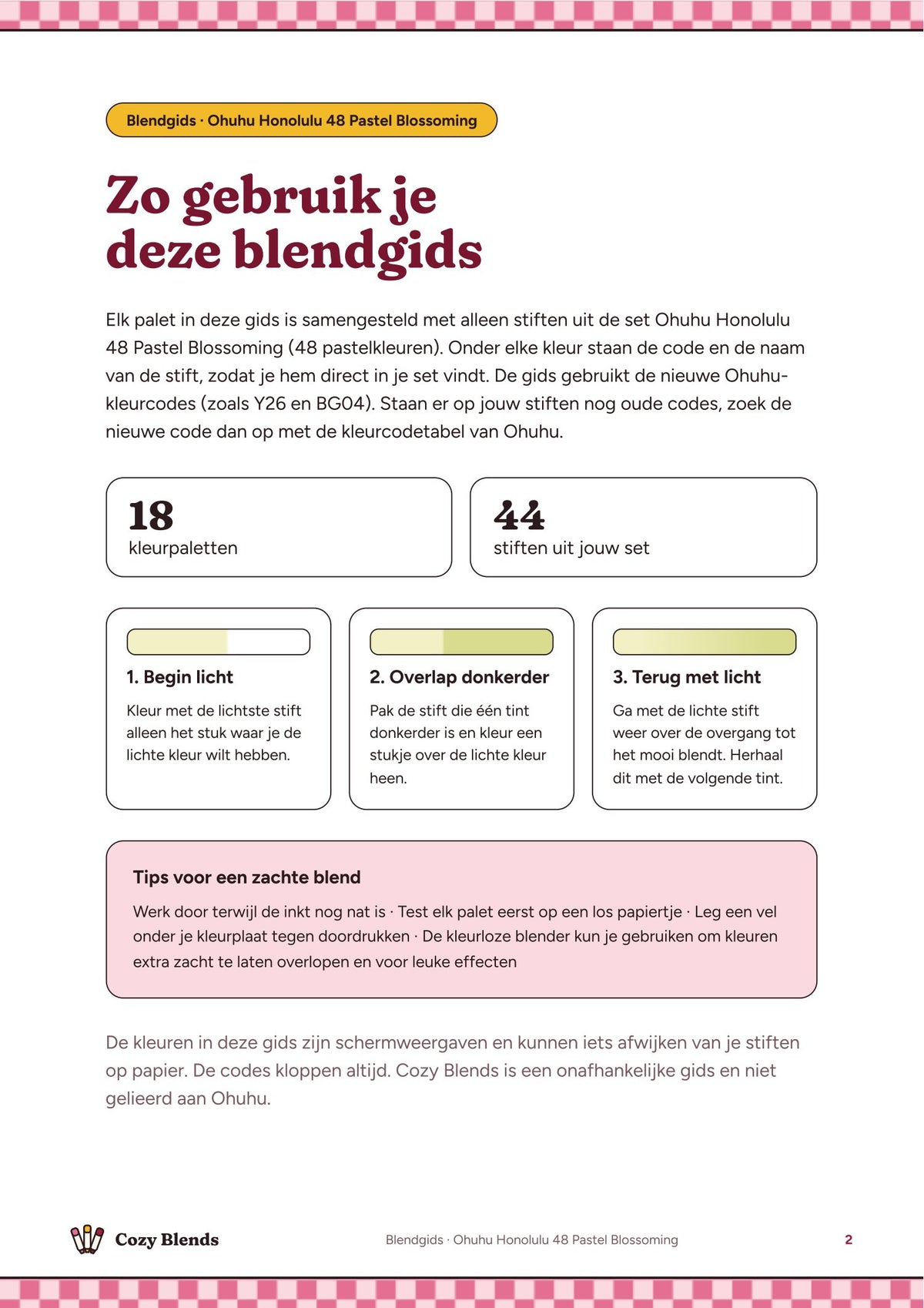 Blendgids Ohuhu 48 Pastel Blossoming set